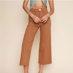 WHIMSY + ROW Flora Pant High Rise
Wide Leg Natural 28